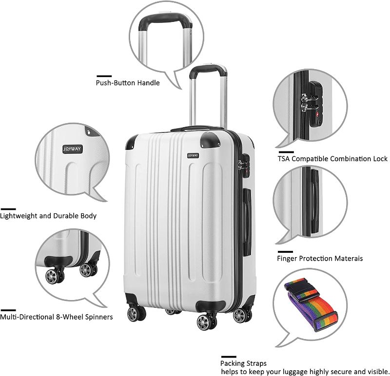 Photo 1 of Joyway Luggage Sets 1 Piece Hardshell Suitcase Lightweight with TSA Lock Spinner wheels,20inch carry on