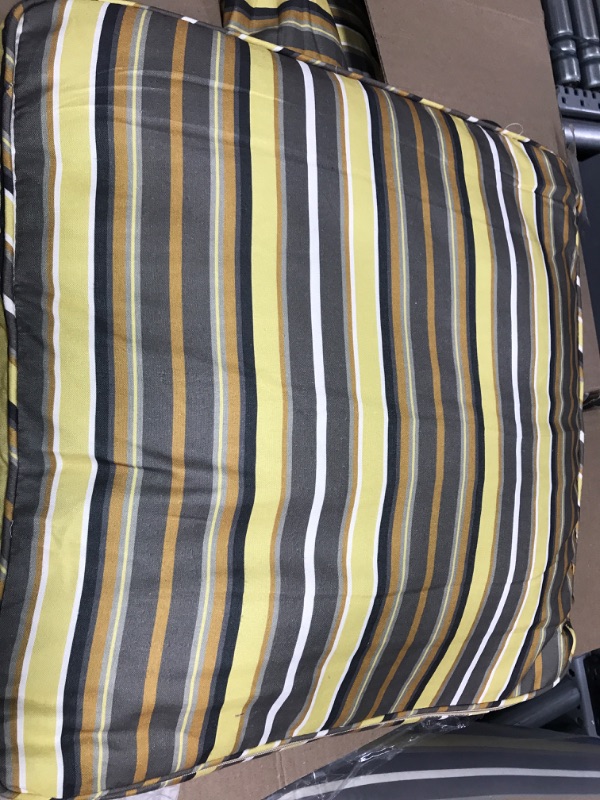 Photo 1 of 22"x22" cushion -yellow -stripes 