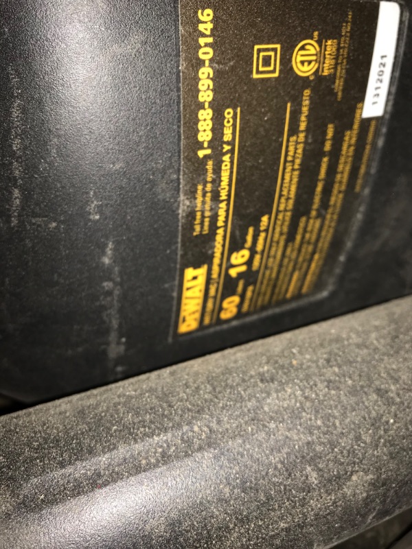 Photo 5 of DEWALT 12 Gal. Poly Wet/Dry Vac