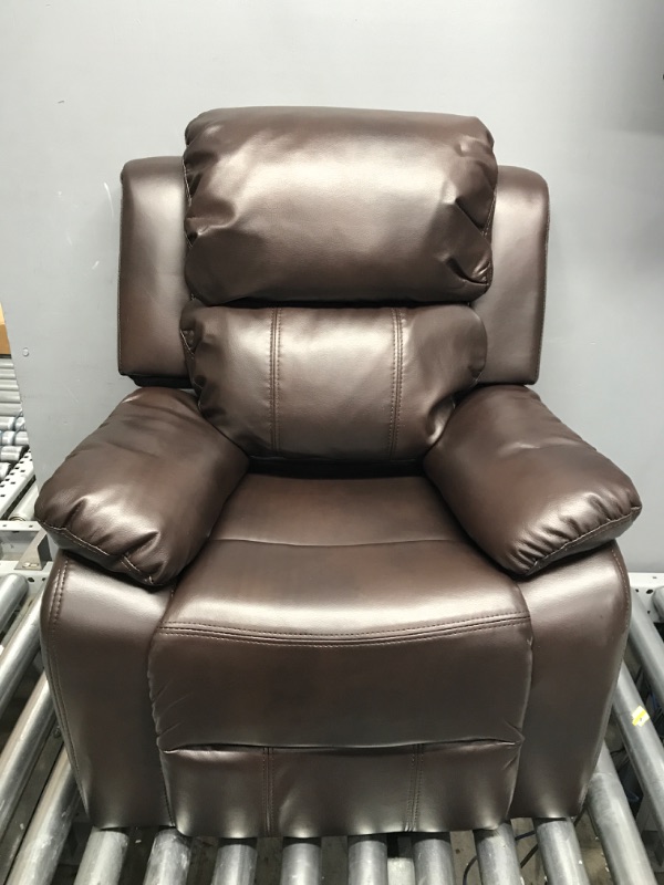 Photo 2 of Amazon Basics Faux Leather Kids/Youth Recliner with Armrest Storage