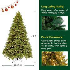 Photo 1 of 7.5ft Feel Real Pre-lit Artificial Christmas Tree
