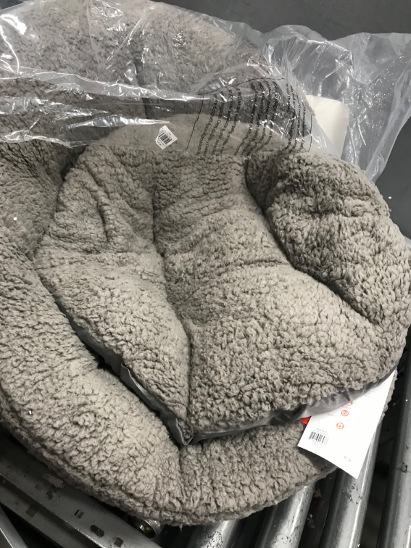 Photo 2 of Best Friends by Sheri OrthoComfort Deep Dish Cuddler Sherpa Cat and Dog Bed, Gray, Jumbo Jumbo Bed Gray Sherpa