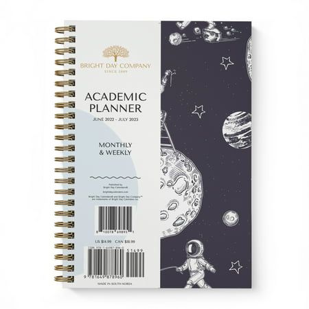Photo 1 of Spaceman Academic Planner by Bright Day June 2022 - July 2023 8.25x6.25 Inch
