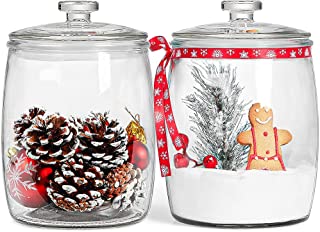 Photo 1 of Ritayedet 1/2 Gallon Glass Jars with Lid, Wide Mouth Cookie Jars Set of 2, Apothecary Jars for