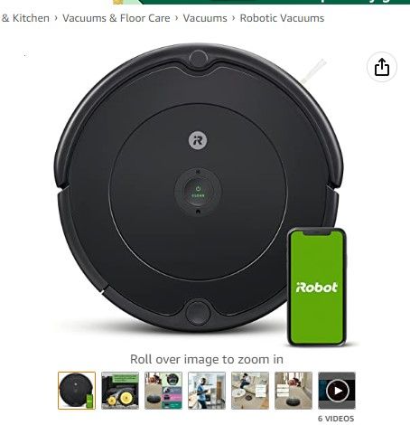 Photo 1 of iRobot Roomba 694 Robot Vacuum-Wi-Fi Connectivity, Personalized Cleaning Recommendations, Works with Alexa, Good for Pet Hair, Carpets, Hard Floors, Self-Charging, Roomba 694
