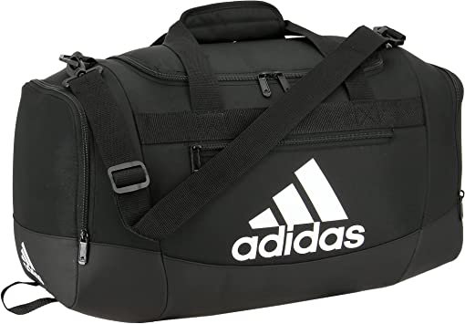 Photo 1 of adidas Defender 4 Small Duffel Bag, Black/White, 11.75"x20.5"x11"
