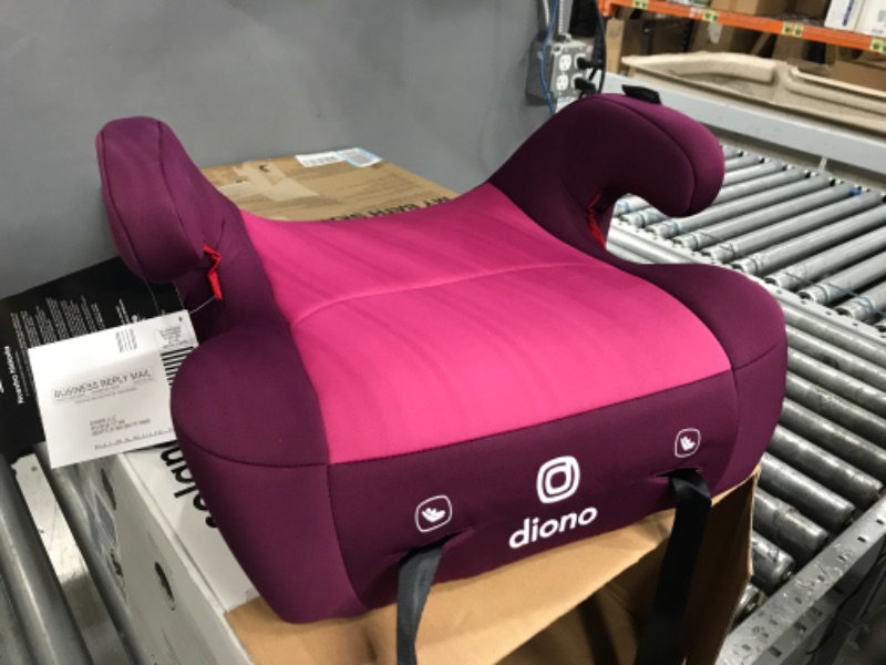 Photo 2 of Diono Solana 2 XL, Dual Latch Connectors, Lightweight Backless Belt-Positioning Booster Car Seat, 8 Years 1 Booster Seat, Pink 2019 LATCH Connect Single Pink