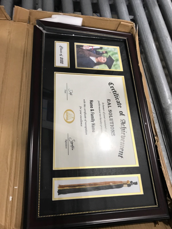 Photo 1 of 13inx22.5in certficate of achievement frame (unknown manufacturer)