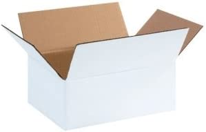 Photo 1 of 11 3/4 x 8 3/4 x 4 3/4" White Corrugated Boxes 25 boxes
