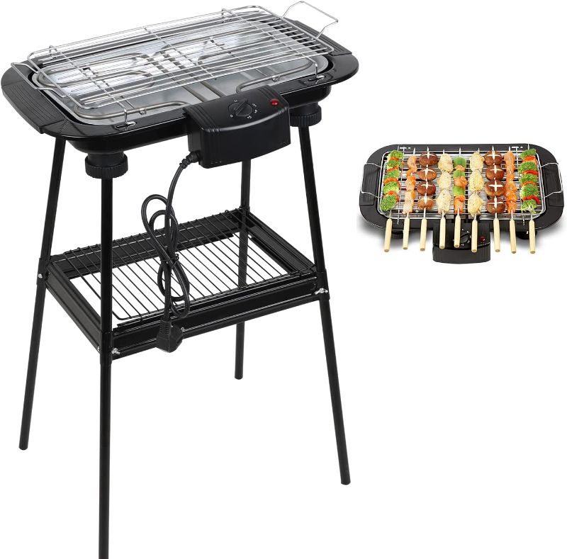 Photo 1 of 
Outdoor/Indoor Electric Grill Smokeless 2000W,Household Smoke Free Electric Grill,Portable Tabletop Grill Kitchen BBQ Grills,Adjustable Temperature Control,Removable Water Filled Drip Tray
