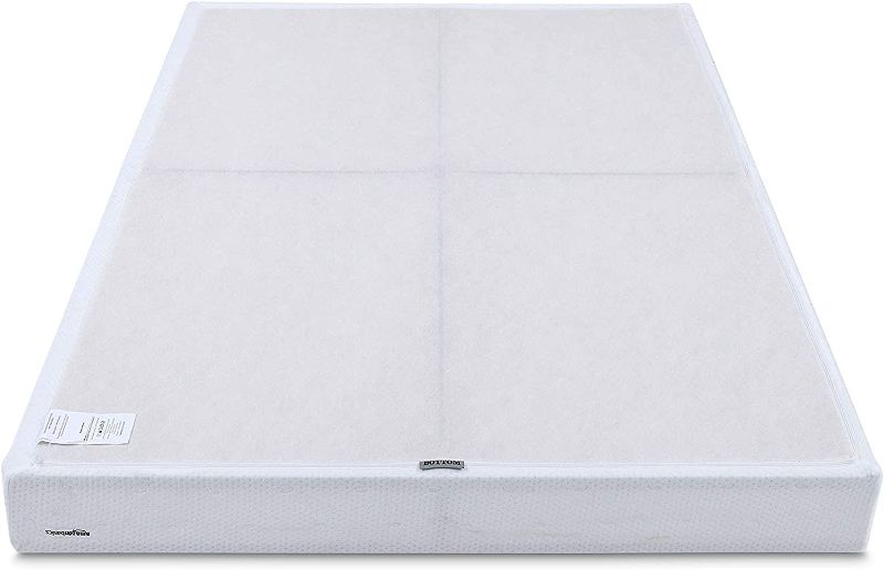 Photo 1 of Amazon Basics Smart Box Spring Bed Base, 5-Inch Mattress Foundation - Twin Size, Tool-Free Easy Assembly
