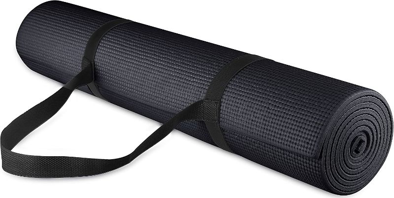 Photo 1 of BalanceFrom All Purpose 1/4-Inch High Density Anti-Tear Exercise Yoga Mat with Carrying Strap and Yoga Blocks
