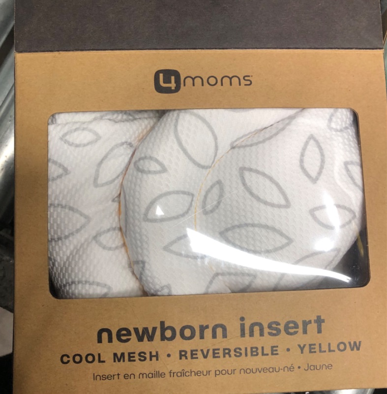 Photo 2 of 4moms RockaRoo and MamaRoo Infant Insert for Newborn Baby and Infant, Machine Washable, Cool Mesh Fabric, Reversible Design, Yellow
