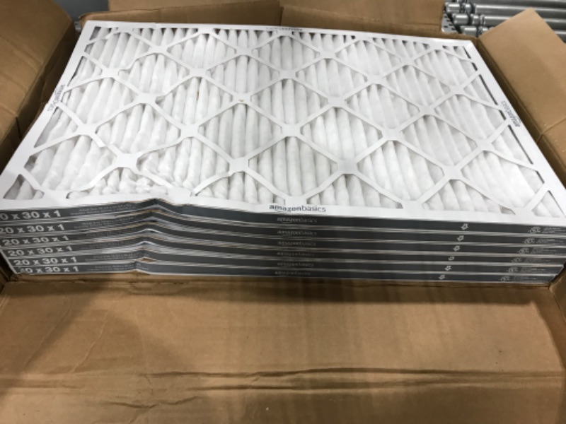 Photo 1 of Amazon Basics Merv 11 AC Furnace Air Filter, 20'' x 30'' x 1'', 6-Pack
