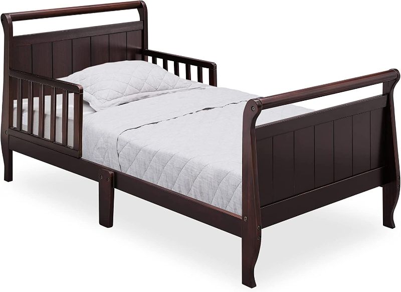 Photo 1 of Delta Children Wood Sleigh Toddler Bed, Dark Chocolate
56.75"L x 30"W x 27.25"H
