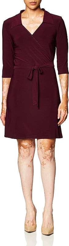 Photo 1 of Star Vixen Women's Three-Quarter-Sleeve Faux Wrap Dress
SIZE- PETITE X LARGE