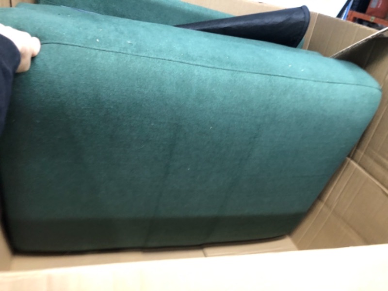 Photo 3 of **INCOMPLETE, MISSING BOXES**
Home Furniture Space ?Sofas Sets, Square Armrest Fabric Sofa Indoor Outdoor Furniture, Cmodern Fabric Sofa L Shape, 3 Seater with Ottoman-104.6" Sofa Combination for Meeting Rooms-Emerald
