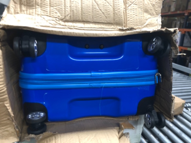 Photo 2 of Rockland Melbourne Hardside Expandable Spinner Wheel Luggage, Two Tone Blue, 2-Piece Set (20/28)

