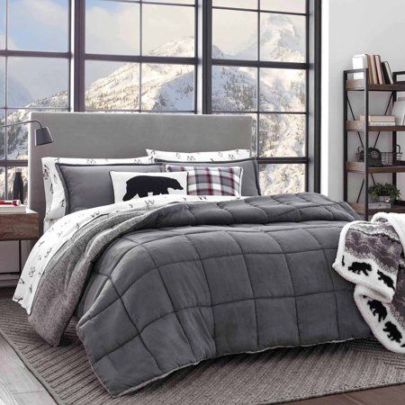 Photo 1 of KING
Eddie Bauer Sherwood Grey Comforter Set, King Bedding
