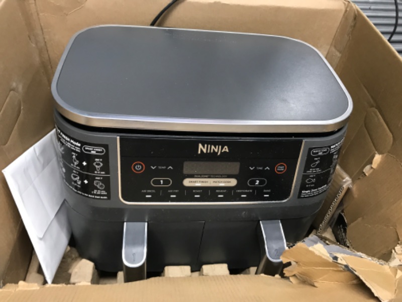 Photo 2 of **SEE COMMENTS**
Ninja DZ401 Foodi 10 Quart 6-in-1 DualZone XL 2-Basket Air Fryer with 2 Independent Frying Baskets, Match Cook & Smart Finish to Roast, Broil, Dehydrate & More for Quick, Easy Family-Sized Meals, Grey