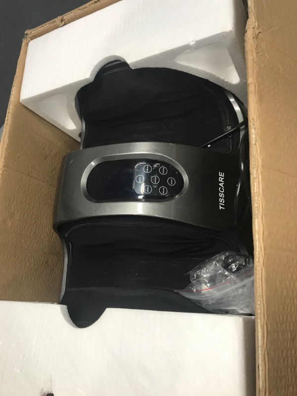 Photo 2 of Damaged (Parts Only - does no turn on) - TISSCARE Foot Massager-Shiatsu Foot Massage Machine w/ Heat & Remote 5-in-1 Reflexology System-Kneading, Rolling, Scraping for Calf-Leg-Ankle Plantar Fasciitis, Blood Circulation, Pain Relief Gray