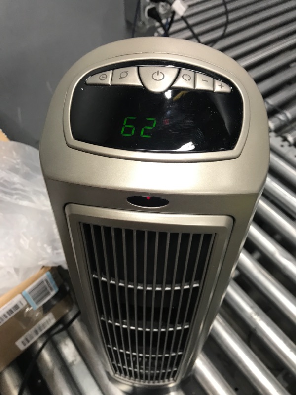 Photo 1 of Lasko 1500W Digital Ceramic Space Heater with Remote, 755320, Silver