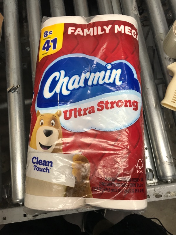 Photo 2 of Charmin Ultra Strong Clean Touch Toilet Paper, 24 Family Mega Rolls = 123 Regular Rolls CHRM 24FM (New)