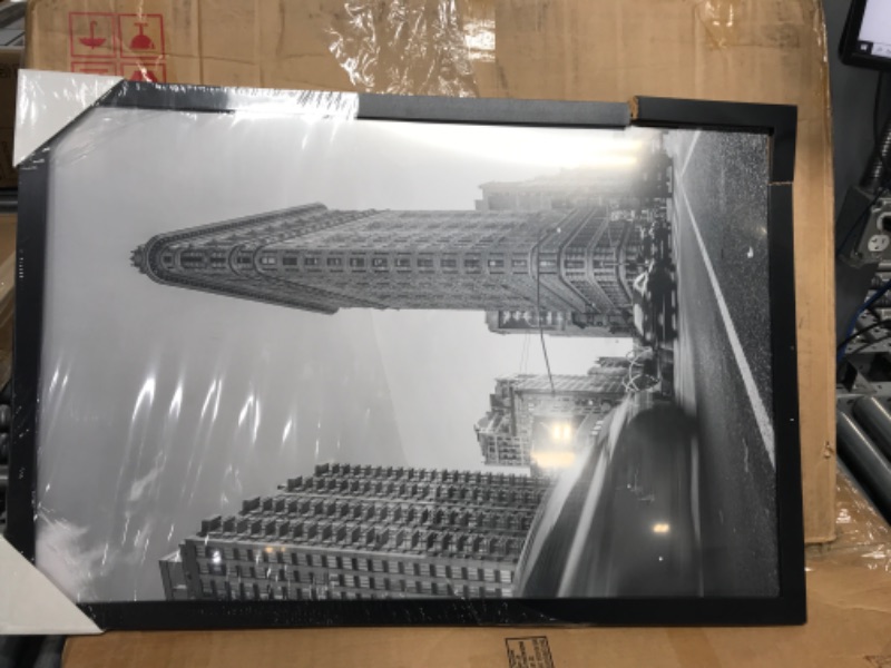 Photo 2 of Americanflat 24x36 Poster Frame in Black - Composite Wood with Polished Plexiglass - Horizontal and Vertical Formats for Wall with Included Hanging Hardware Black 24x36 Frame