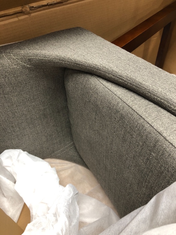 Photo 1 of Amazon Brand – Stone & Beam Alaina Contemporary High-Back Swivel Seat Counter Stool, 39"H, Grey Counter Height Grey