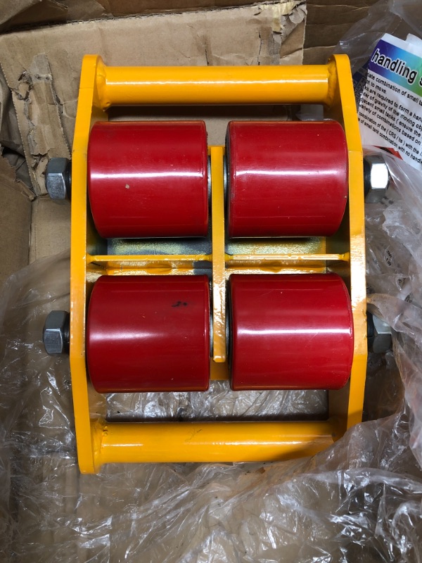 Photo 3 of 6T 13200lbs Industrial Machinery Mover Machinery Cargo Trolley Dolly Industrial Machinery Skate Dolly Machinery Skate Rollers Machine Movers with 360 Degree Rotation Steel Rollers