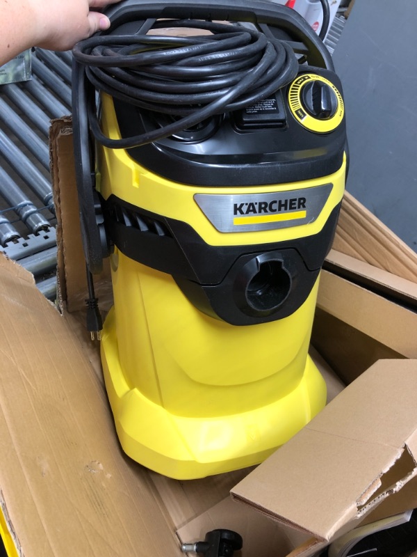 Photo 4 of Karcher WD 5/P Multi-Purpose 6.6 Gallon Wet-Dry Vacuum Cleaner with Attachments – Blower Feature, Semi-Automatic Filter Cleaning, Space-Saving Design, 1100W - 2022 Edition WD 5/P - 2022 Edition