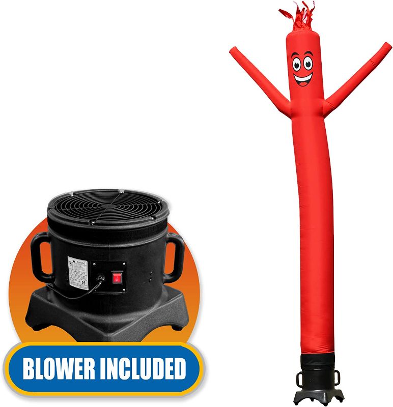 Photo 1 of Sky Dancers 10ft Tall Inflatable Tube Man Complete Set with 1/2HP Blower (red) Red 10'