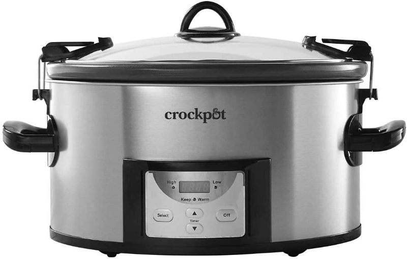 Photo 1 of Crock-Pot Cook & Carry Digital Countdown Slow Cooker, 7 Quart (CPSCVC70LLEC-S