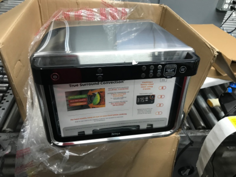 Photo 1 of Ninja DT251 Foodi 10-in-1 Smart XL Air Fry Oven, Bake, Broil, Toast, Air Fry, Roast, Digital Toaster, Smart Thermometer, True Surround Convection up to 450°F, includes 6 trays & Recipe Guide, Silver