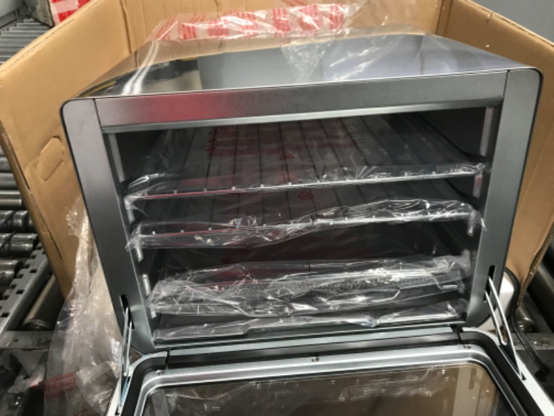 Photo 1 of Ninja DT251 Foodi 10-in-1 Smart XL Air Fry Oven, Bake, Broil, Toast, Air Fry, Roast, Digital Toaster, Smart Thermometer, True Surround Convection up to 450°F, includes 6 trays & Recipe Guide, Silver