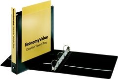 Photo 1 of EconomyValue ClearVue Round Ring Binder, 1.5 in , W O Packaging, Black 12 pack 
