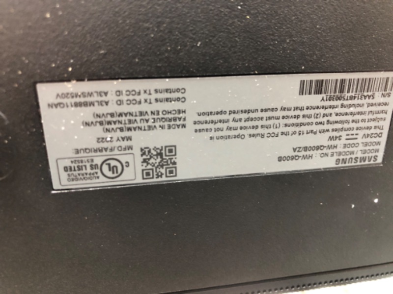 Photo 2 of SAMSUNG HW-Q600B 3.1.2ch Soundbar w/ Dolby Audio, DTS:X, Q Symphony, Adaptive Sound, Game Pro Mode, Bluetooth Connection
