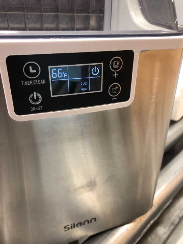 Photo 1 of **MISSING PARTS** Silonn Countertop Ice Cube Ice Makers, 45lbs Per Day, Auto Self-Cleaning & New Wave Enviro Products BPA Free Tritan™ Bottle, 3-Gallon