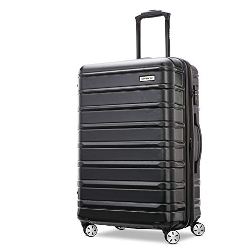 Photo 1 of Samsonite Omni 2 Hardside Expandable Luggage with Spinner Wheels, Midnight Black, Checked-Medium 24-Inch

