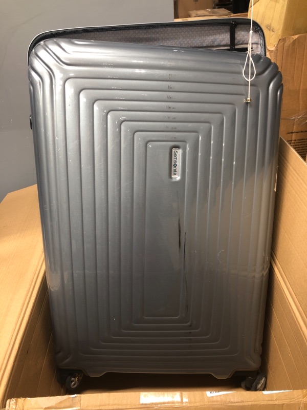 Photo 1 of Samsonite Omni 2 Hardside Expandable Luggage with Spinner Wheels, Midnight Black, Checked-Medium 24-Inch

