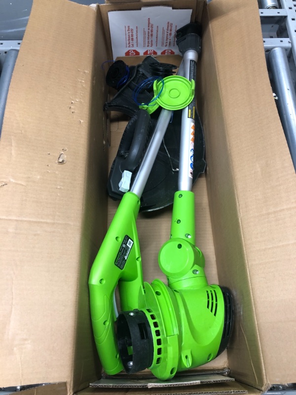 Photo 2 of Greenworks 5.5 Amp 15" Corded Electric String Trimmer 15" Corded Trimmer