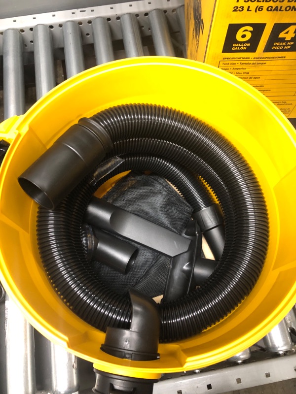 Photo 3 of DEWALT DXV06P 6 gallon Poly Wet/Dry Vac, Yellow DeWALT 6 Gallon Poly Wet/Dry Vac wet/dry vac