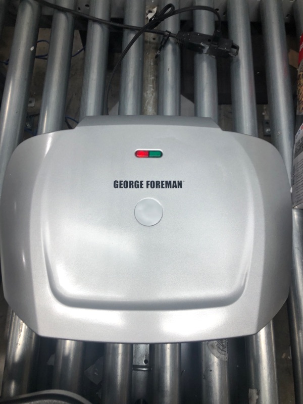 Photo 2 of George Foreman 9-Serving Basic Plate Electric Grill and Panini Press, 144-Square-Inch, Platinum, GR2144P