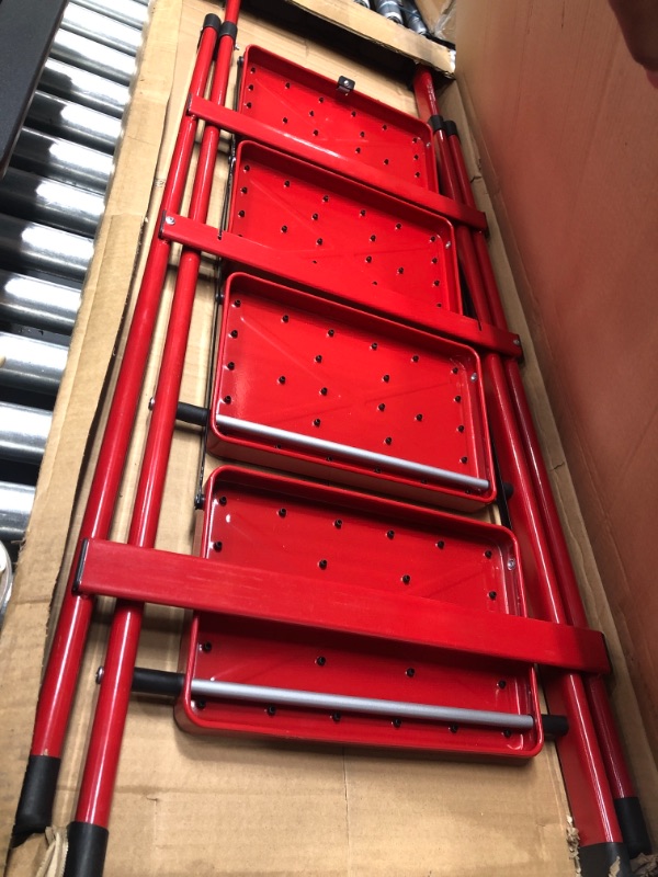 Photo 2 of 4 Step Lightweight Ladder Red 