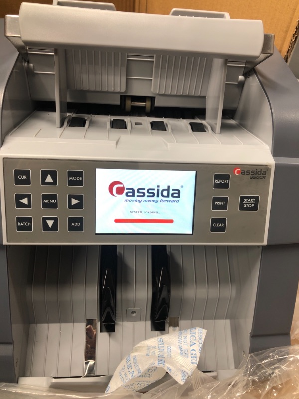 Photo 3 of Cassida 8800R USA Premium Bank-Grade Mixed Denomination Money Counter Machine, Advanced Counterfeit Detection, Multi-Currency, 