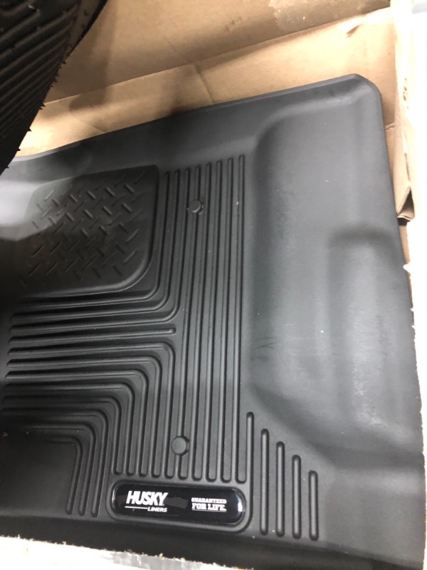 Photo 3 of Husky Liners Weatherbeater Series | Front & 2nd Seat Floor Liners (Footwell Coverage) - Black | 98231 | Fits 2014-2018 Chevrolet Silverado/GMC Sierra 1500, 2015-2019 2500/3500 HD Crew Cab 3 Pcs