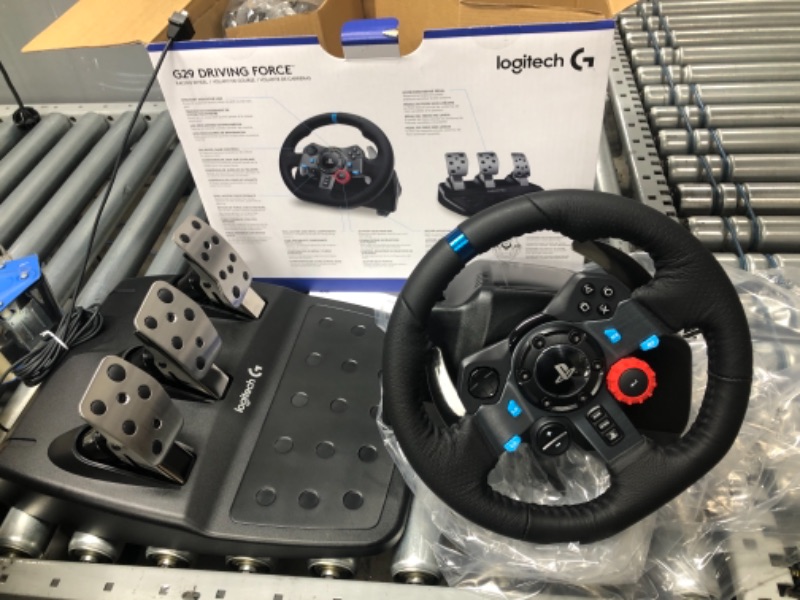 Photo 2 of Logitech G Dual-Motor Feedback Driving Force G29 Gaming Racing Wheel with Responsive Pedals + Logitech G Astro A30 LIGHTSPEED Wireless Gaming Headset Wheel + A30