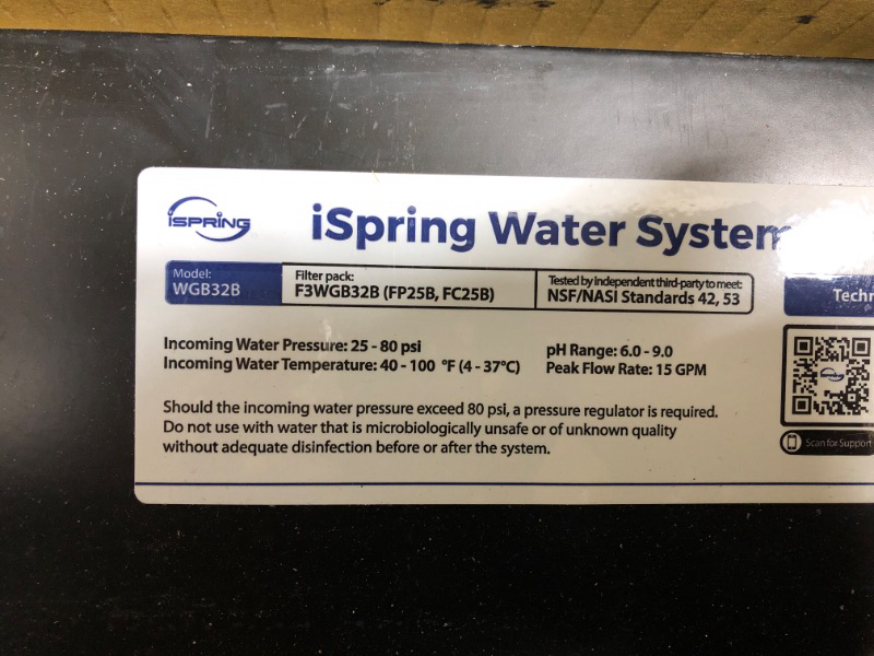 Photo 6 of iSpring WGB32B 3-Stage Whole House Water Filtration System w/ 20-Inch Sediment and Carbon Block Filters