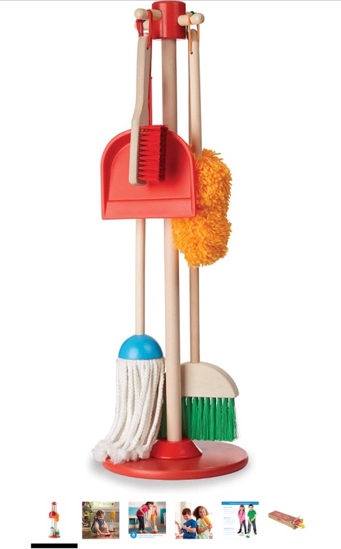 Photo 1 of Melissa & Doug Let's Play House Dust! Sweep! Mop! 6 Piece Pretend Play Set - Toddler Toy Cleaning Set, Pretend Home Cleaning Play Set, Kids Broom And Mop Set For Ages 3+