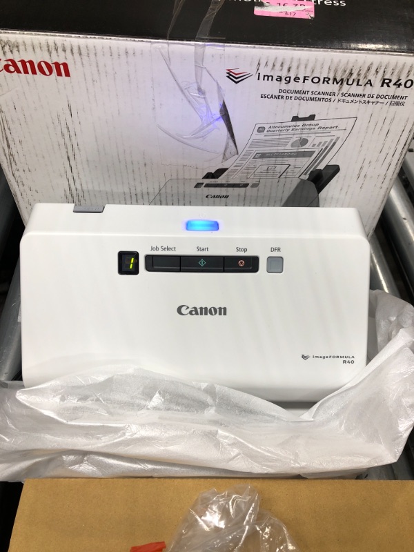 Photo 2 of Canon imageFORMULA R40 Office Document Scanner For PC and Mac, Color Duplex Scanning, Easy Setup For Office Or Home Use, Includes Scanning Software R40 Document Scanner